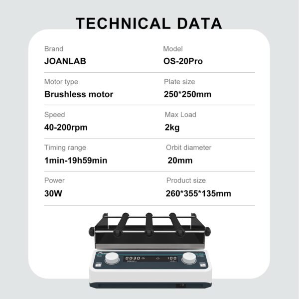 Exploring the Features of the OS-20Pro Orbital Shaker Mixer - Imagen 2