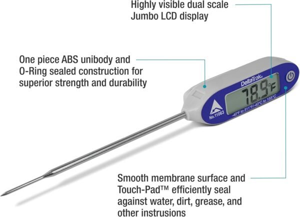 Termómetro de Sonda de Aguja de Calibración Automática: DeltatrakEssentials 11063 FlashCheck - Imagen 3