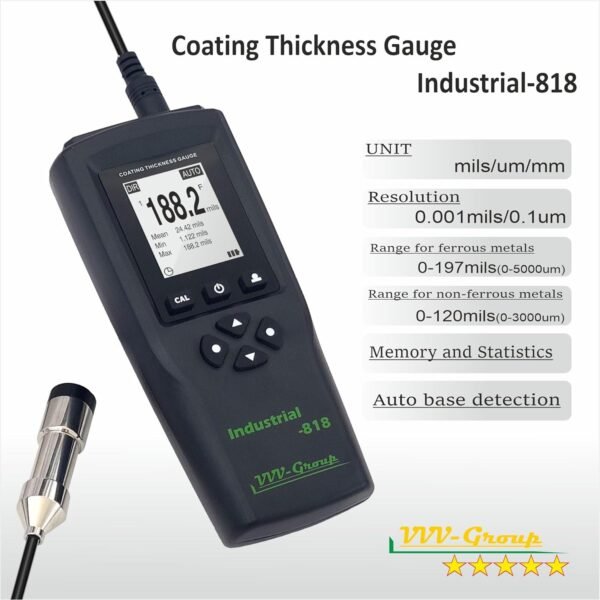 Exploring the Industrial-818 Digital Coating Thickness Gauge - Imagen 3