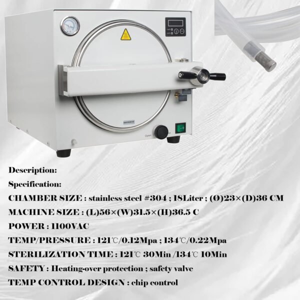 Actualización de Autoclave de Vapor de 18L con Control de Chip - Imagen 3