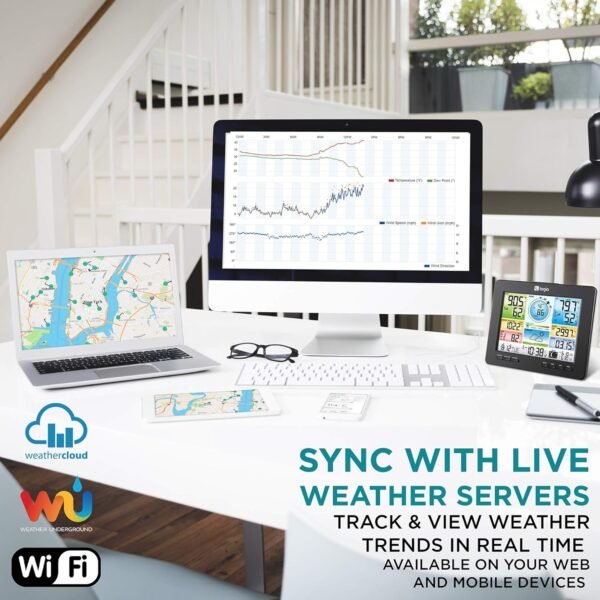 Estación Meteorológica Wi-Fi 7 en 1: Lo Último en Tecnología de Monitoreo Climático - Imagen 3