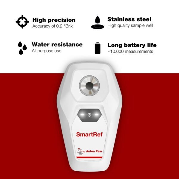 Refractómetro digital SmartRef de Anton Paar: medidor de Brix y mosto de alta precisión para la elaboración de cerveza, vinificación y fermentación - Imagen 3